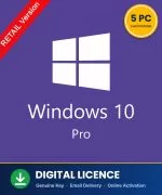 Windows 10 Professional Retail 5 PC genuine digital licence key