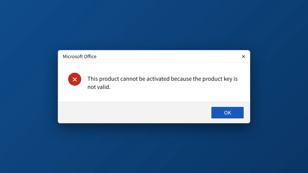 Office 2021 error: This product cannot be activated because the product key is not valid